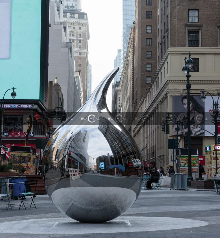 1 High-polished stainless-art-sculpture-Times Square-USA-mirror-artwork-316L Stainless-steel-structure-304